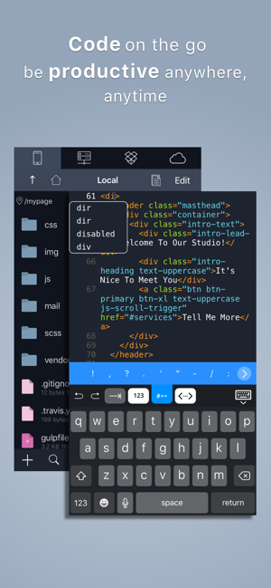 Koder Code Editor - 轻量级代码编辑器[iOS][￥18→0] 