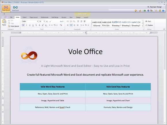 Vole Office – 轻量级 Office 文档编辑器[Windows][$20→0]