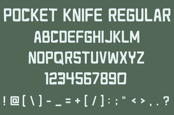 限免字体 Pocket Knife丨反斗限免