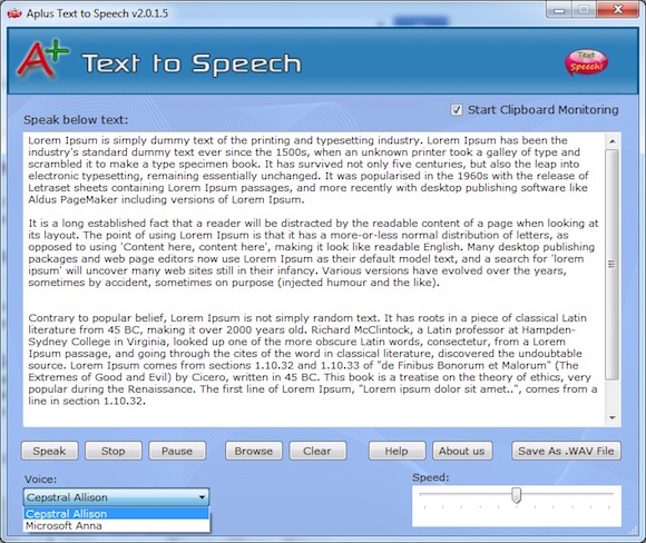 Aplus Text to Speech - 文本朗读工具丨反斗限免