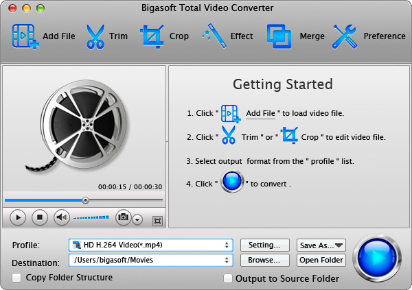 Bigasoft Total Video Converter for Mac - 视频转换软件[OS X]丨反斗限免