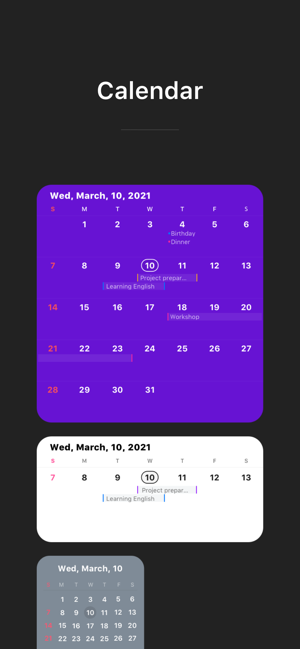 Widget Calendar – 日历小组件[iOS][￥12→0]