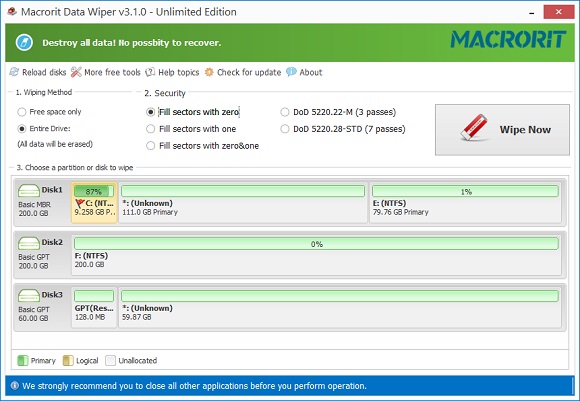 Macrorit Data Wiper Pro – 数据擦除工具[Windows][$29.95→0]