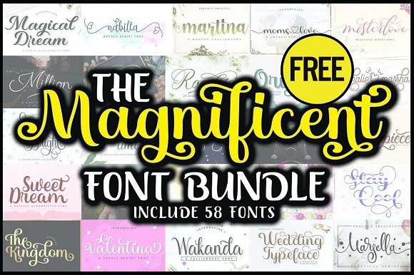 免费获取字体包 The Magnificent Font Bundle[Windows、macOS][$830→0]