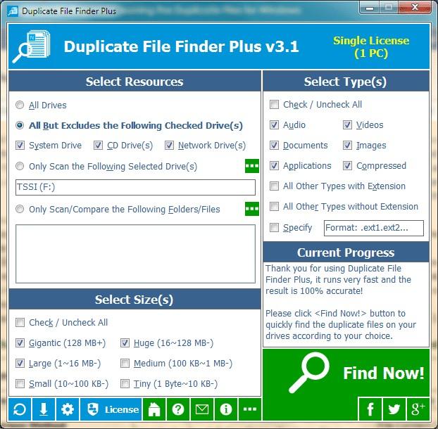 Duplicate File Finder Plus – 重复文件查找工具[Windows][$19.99→0]