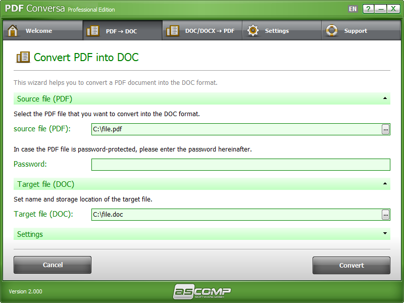 PDF Conversa – PDF 文档转换工具[Windows][$20→0]