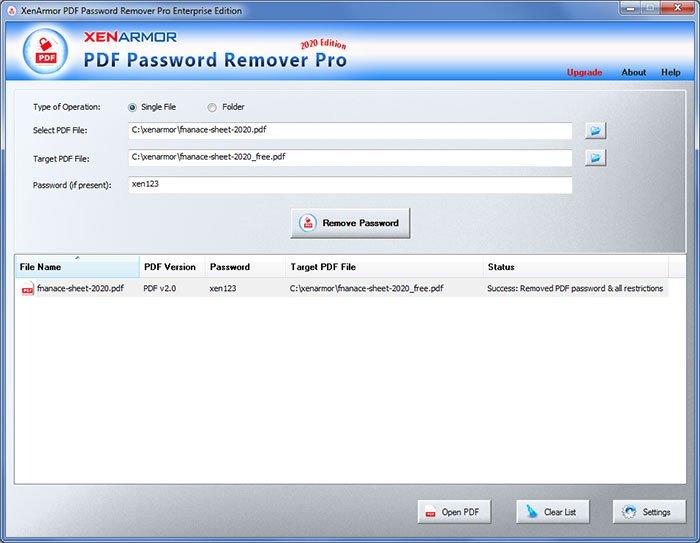 PDF Password Remover Pro - PDF 文档密码移除工具[Windows][$29.95→0]