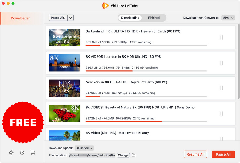 VidJuice UniTube Video Downloader - 网络视频下载工具[Windows、macOS]