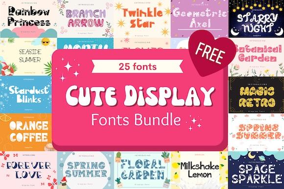 免费获取字体包 Cute Display Fonts Bundle[Windows、macOS][$250→0]