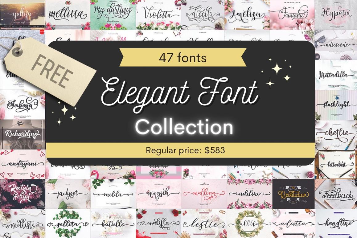 免费获取字体包 Elegant Font Collection[Windows、macOS][$583→0]