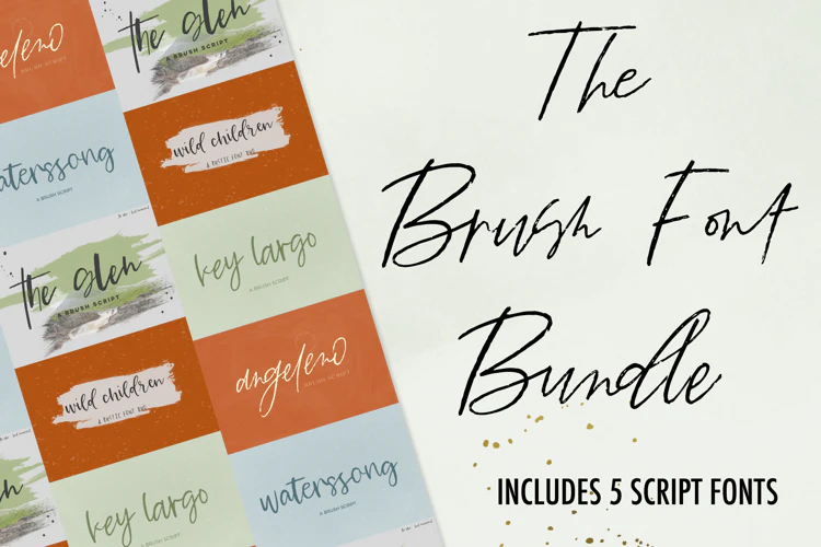 限时免费获取字体包 The Brush Font Bundle[Windows、macOS][$20→0]-反斗限免