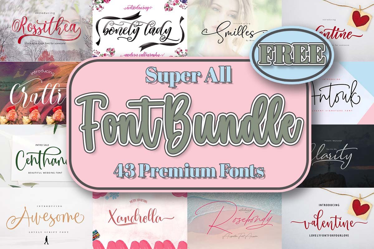 限时免费获取字体包 Super All Font Bundle[Windows、macOS][$643→0]