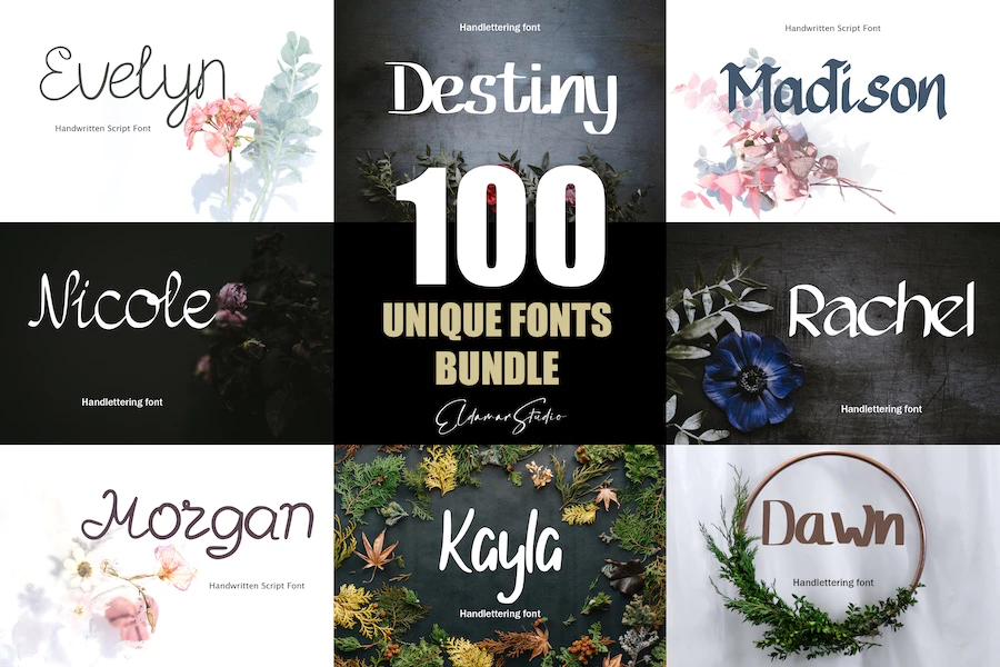 限时免费获取字体包 100 Unique Fonts Bundle[Windows、macOS][$29→0]