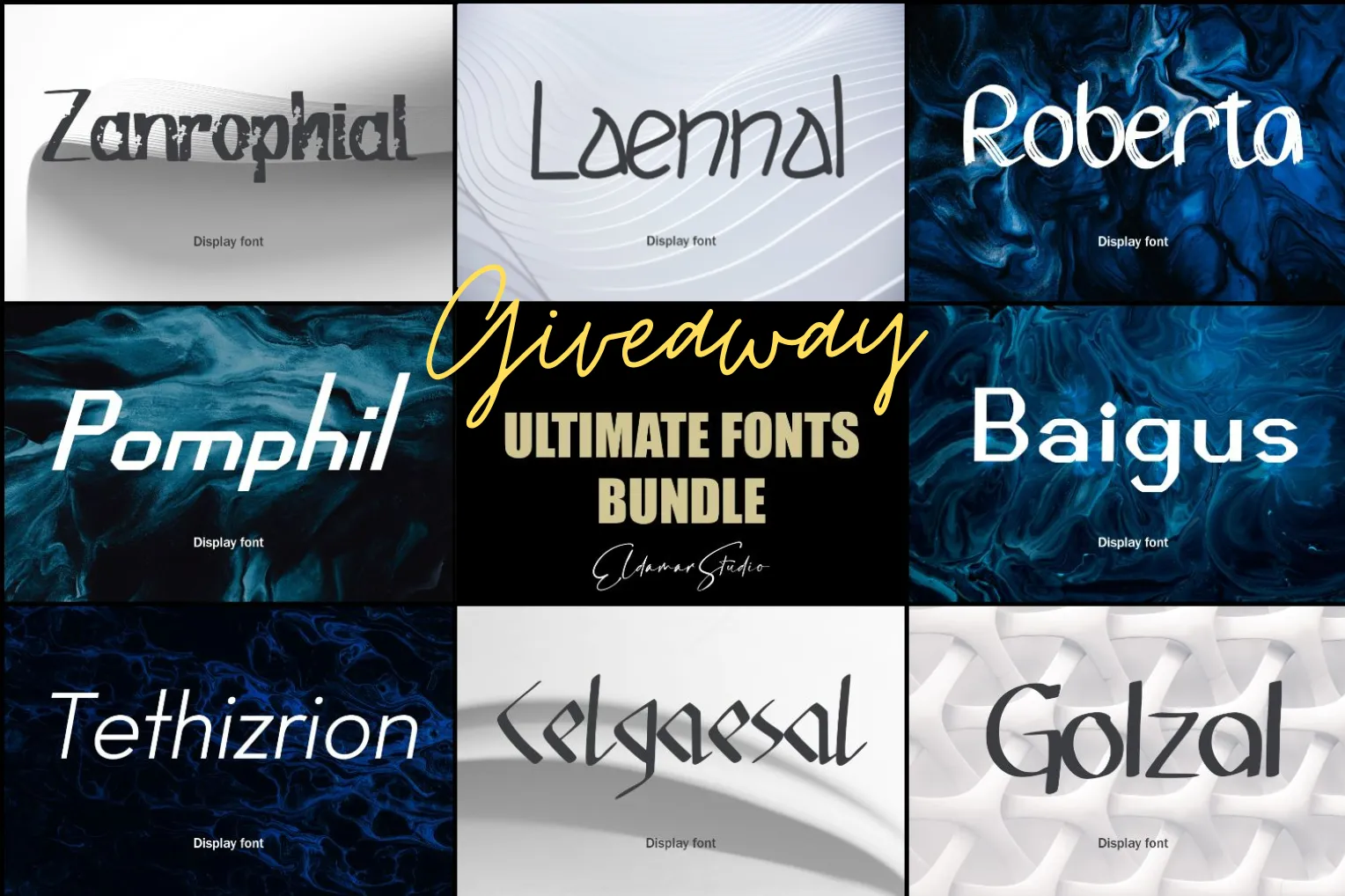 限时免费获取字体包 100 Ultimate Fonts Bundle[Windows、macOS][$29→0]