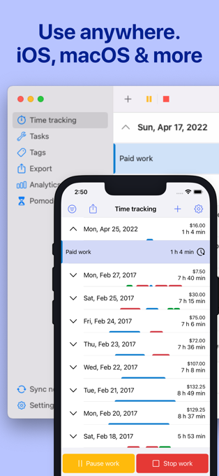 WorkingHours - 时间跟踪管理工具[iOS][内购限免]