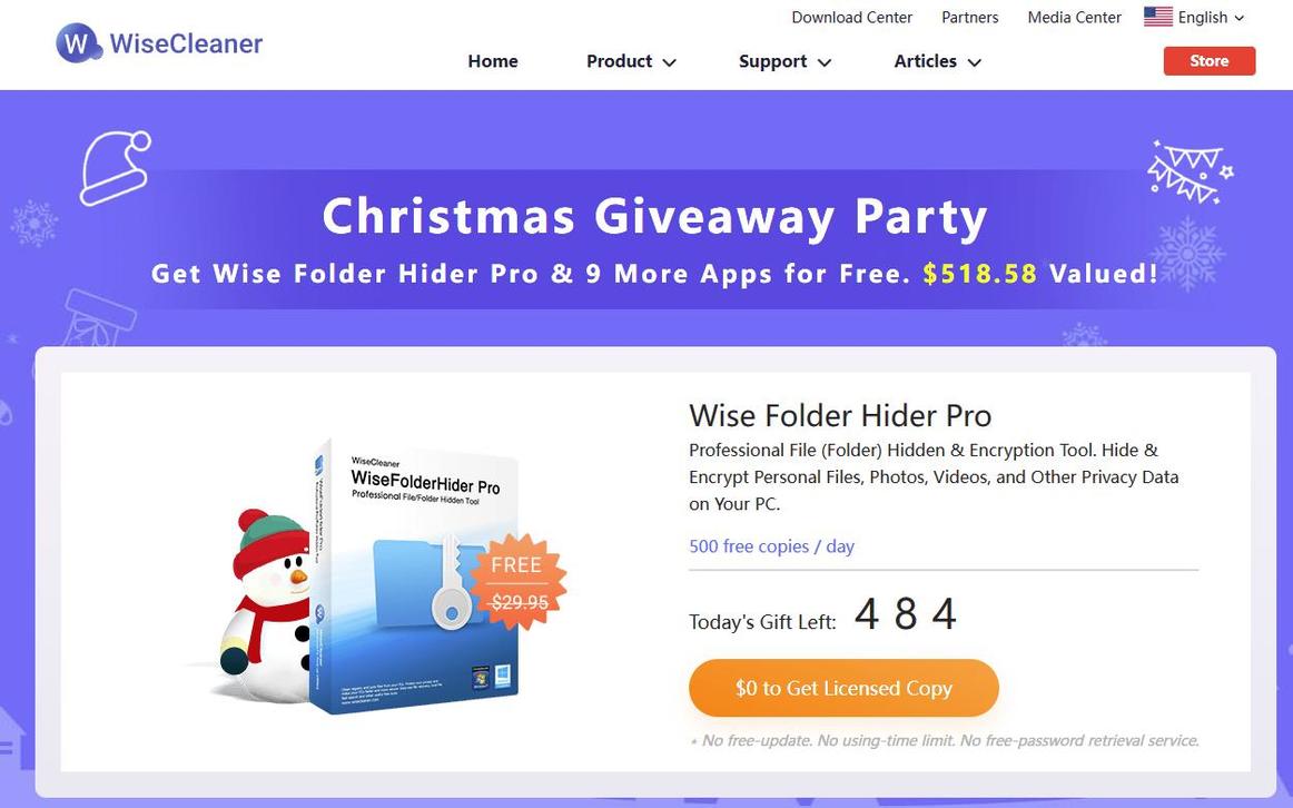 WiseCleaner 圣诞节软件赠送[Windows]
