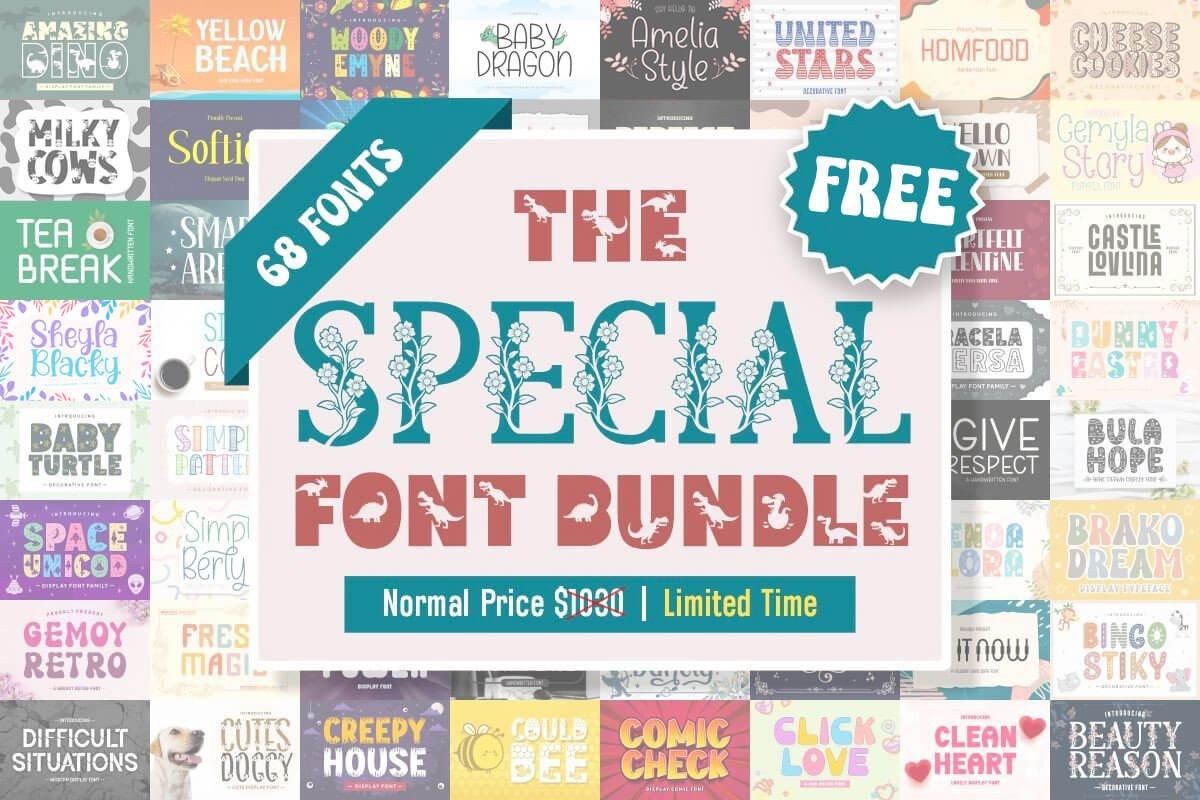 免费获取字体包 The Special Font Bundle[Windows、macOS][$1030→0]