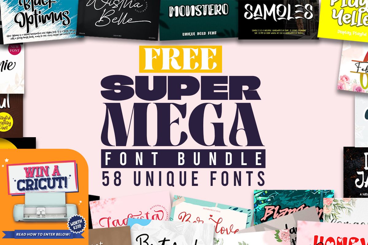 免费获取字体包 Super Mega Font Bundle（可商用）-大海资源库