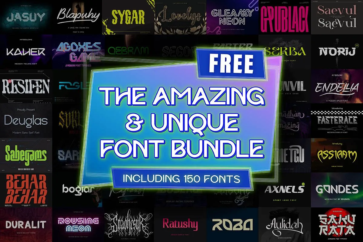 限时免费获取字体包 Amazing Font Bundle[Windows、macOS][$3038→0]-反斗限免