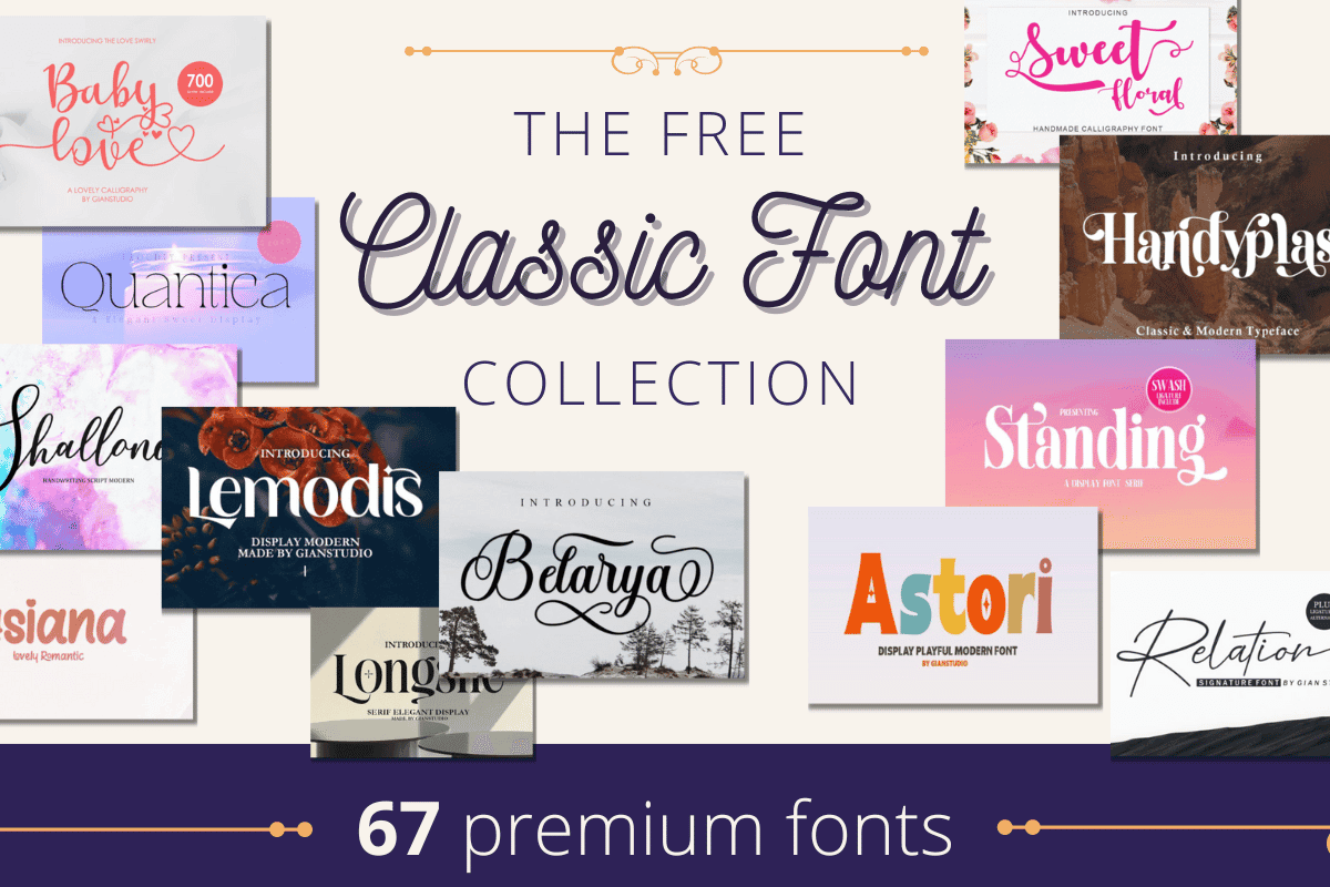 免费获取字体包 The Classic Font Collection[Windows、macOS][$871→0]