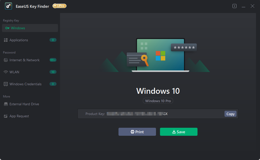 EaseUS Key Finder - 软件密钥查找工具[Windows]-反斗限免
