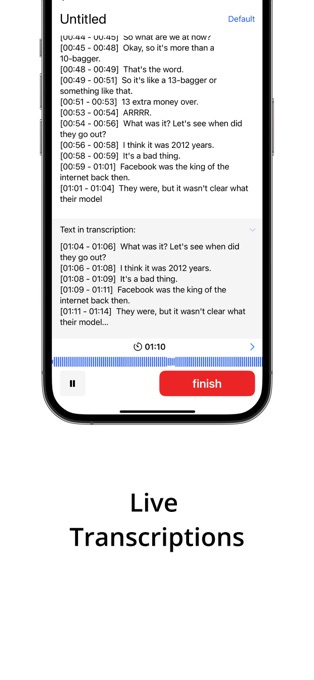 Live transcribe speech to text - 音频转录文本工具[iPhone][内购限免]