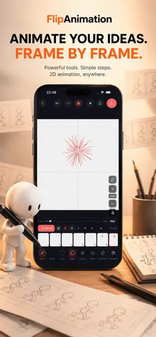 Flip Animation: Draw a Clip 2D - 2D 逐帧动画制作工具[iOS][内购限免]