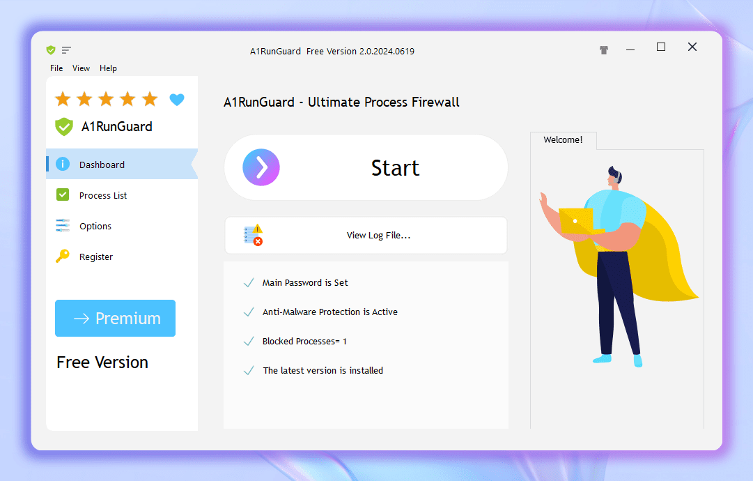 A1RunGuard Premium - 进程防火墙[Windows][$29.95→0]
