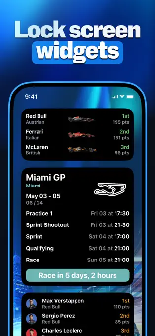 Race Widgets - F1 赛事资讯[iOS、Apple Watch、Apple Vision][内购限免]