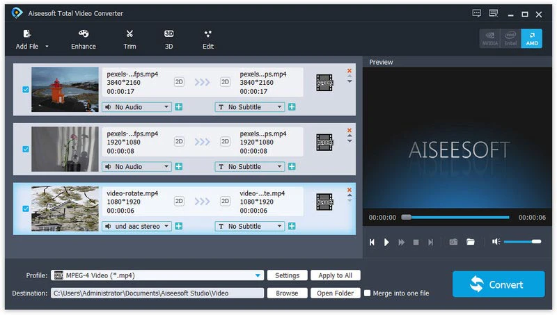Aiseesoft Total Video Converter – 视频转换软件[Windows][$45→0]-反斗限免