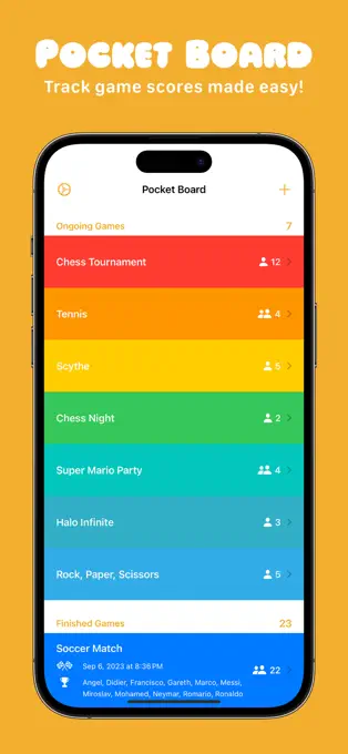 Pocket Board - 游戏记分工具[macOS、iOS、Apple Vision][￥28→0]-反斗限免
