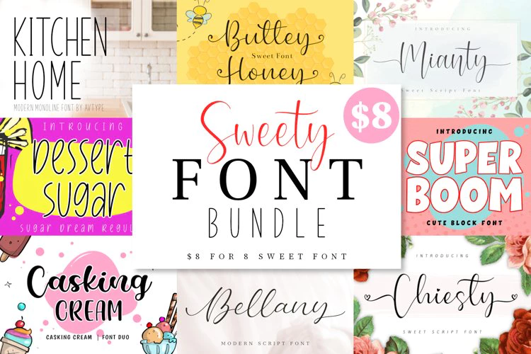 限时免费获取字体包 Sweety Font Bundle[Windows、macOS][$10→0]