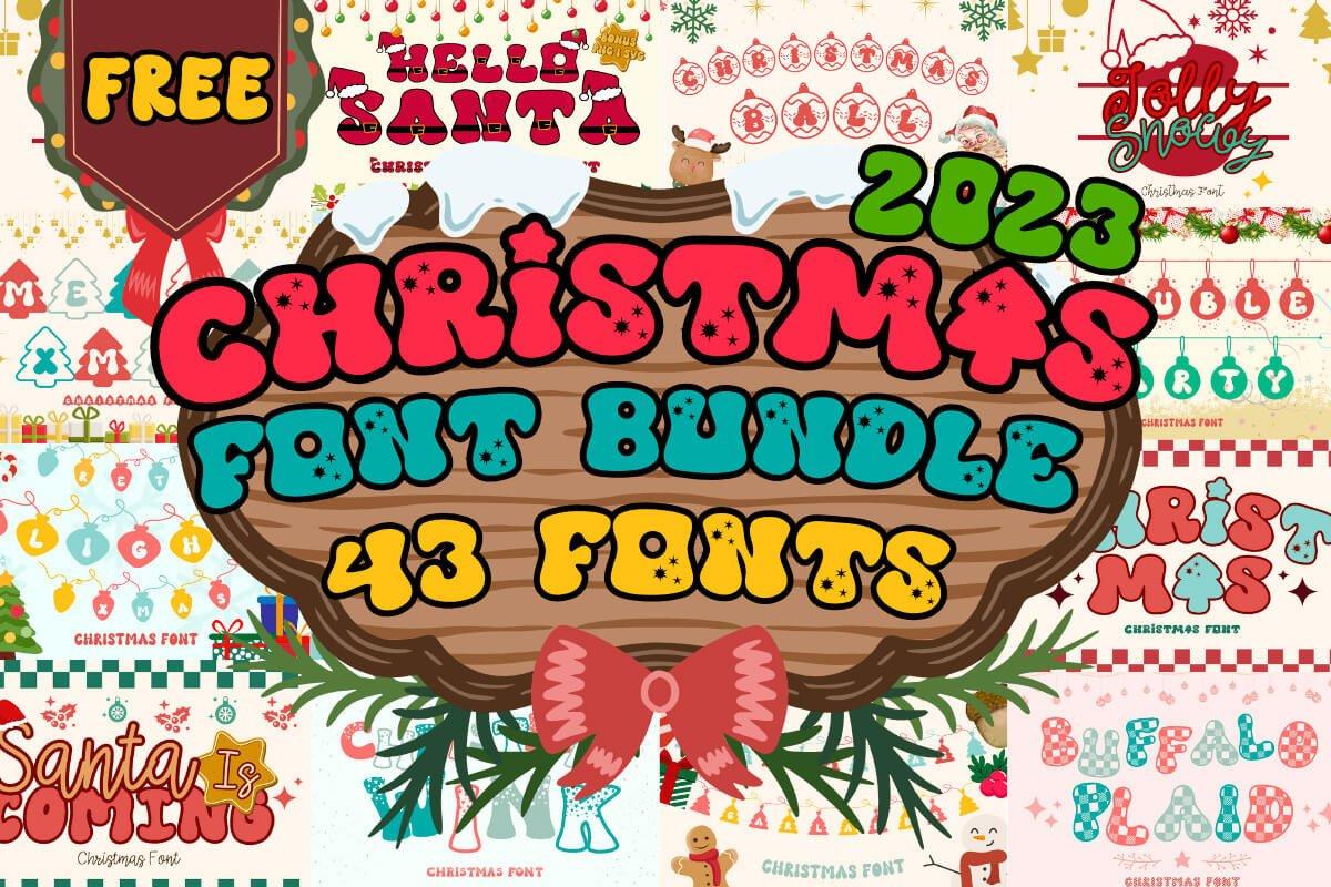 免费获取字体包 Christmas Font Bundle[Windows、macOS][$568→0]