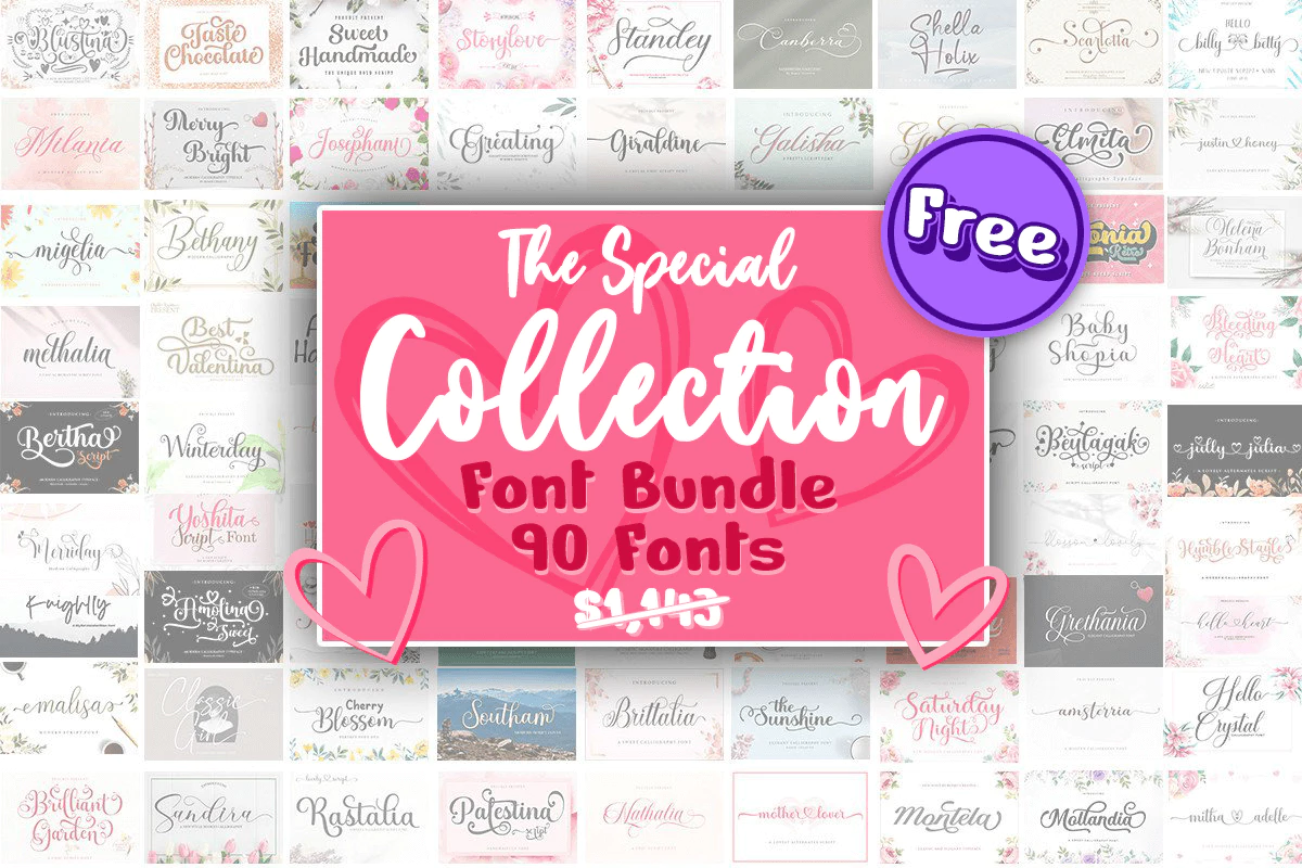 限时免费获取字体包 The Special Collection Font Bundle[Windows、macOS][$1143→0]