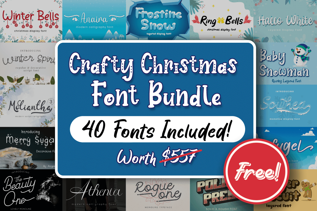 限时免费获取字体包 Crafty Christmas Font Bundle[Windows、macOS][$557→0]