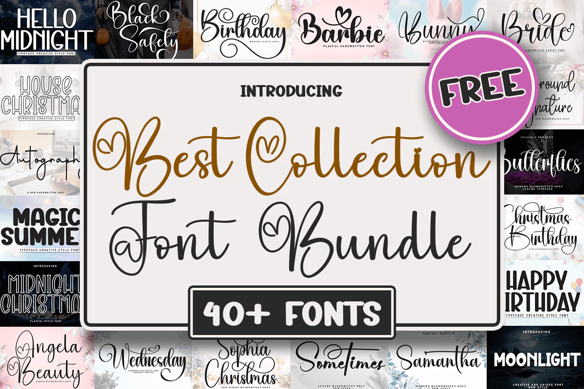 限免免费获取字体包 Best Collection Font Bundle[Windows、macOS][$566→0]