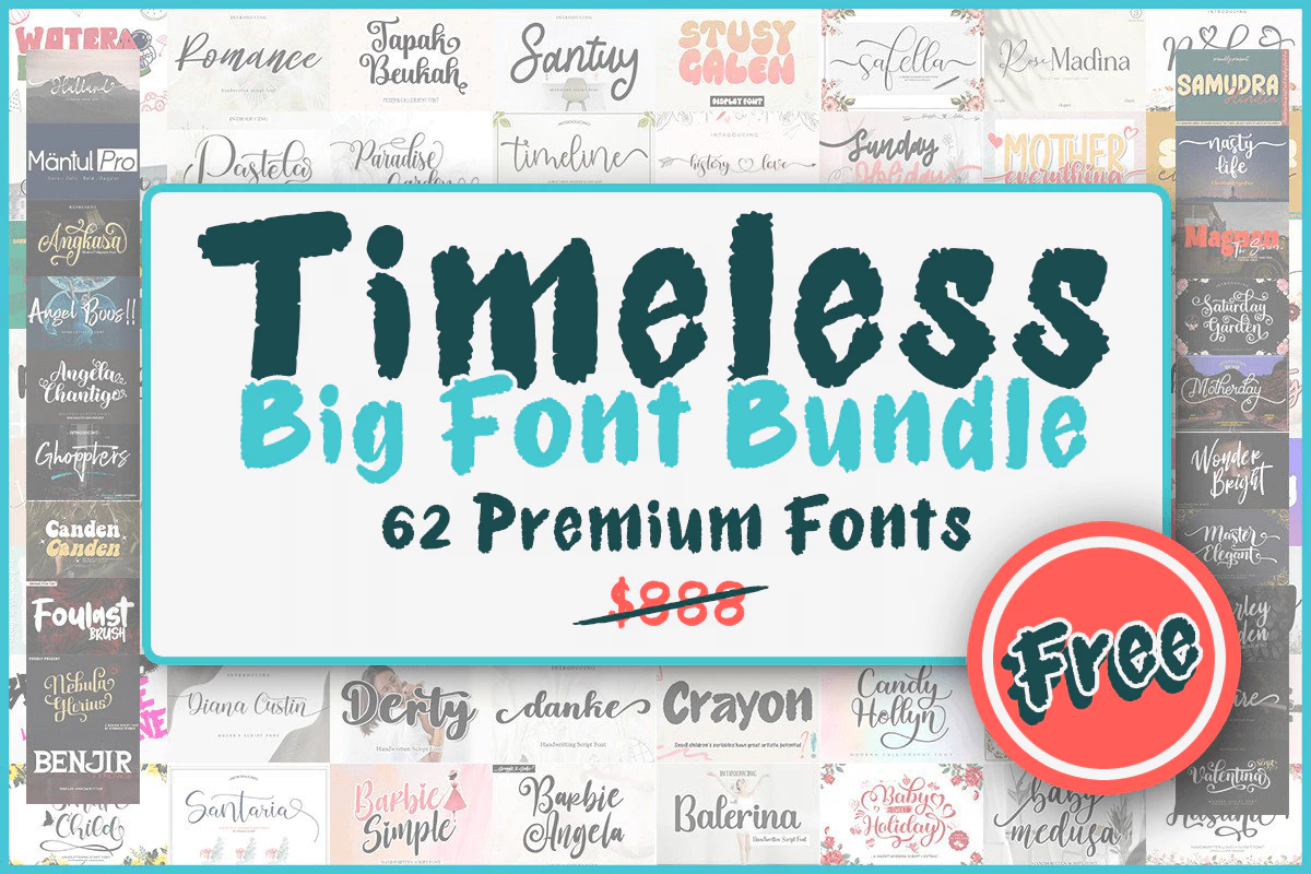 限时免费获取字体包 Timeless Big Font Bundle[Windows、macOS][$888→0]