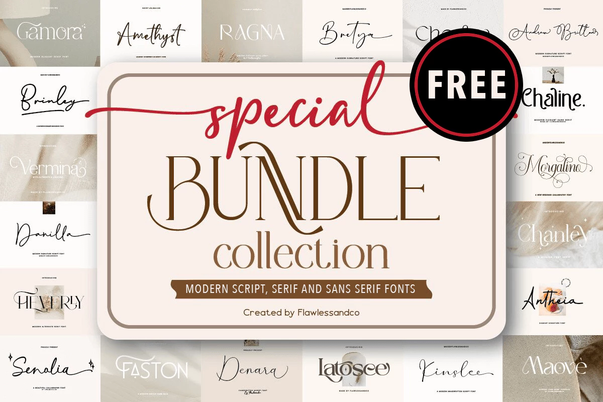 限时免费获取字体包 Special Font Bundle[Windows、macOS][$380→0]