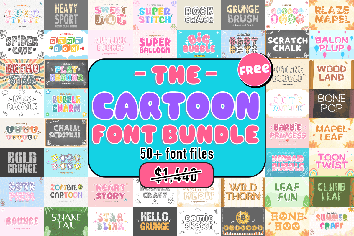 限時免費獲取字體包 Cartoon Font Bundle[Windows、macOS][$1440→0]