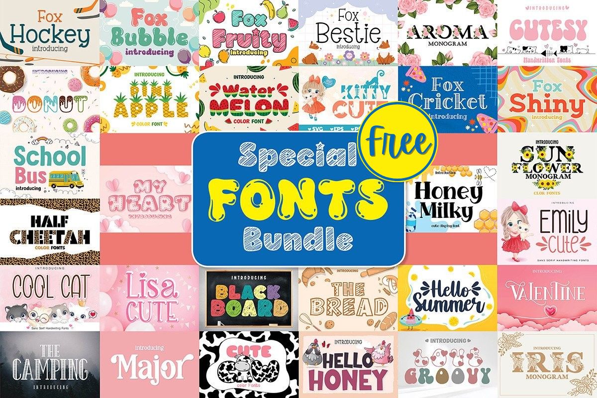 免费获取字体包 Special Fonts Bundle[Windows、macOS][$363→0]