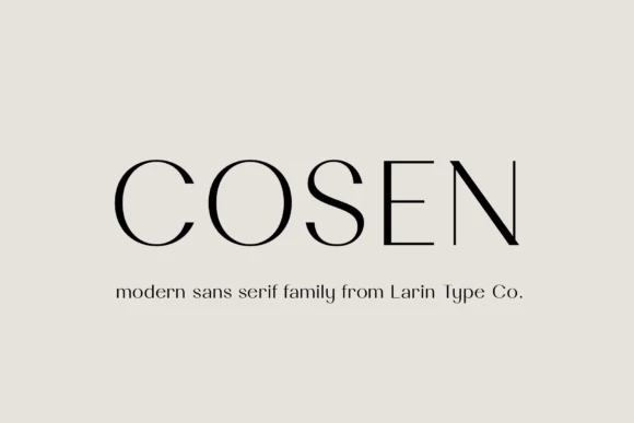 限时免费获取字体 Cosen[Windows、macOS][$20→0]