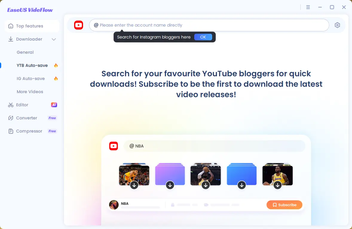 EaseUS Videflow - 一站式视频下载、转换、压缩、播放工具[Windows]-反斗限免