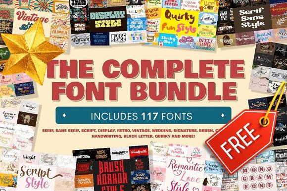 免费获取字体包 The Complete Font Bundle[Windows、macOS][$2515→0]