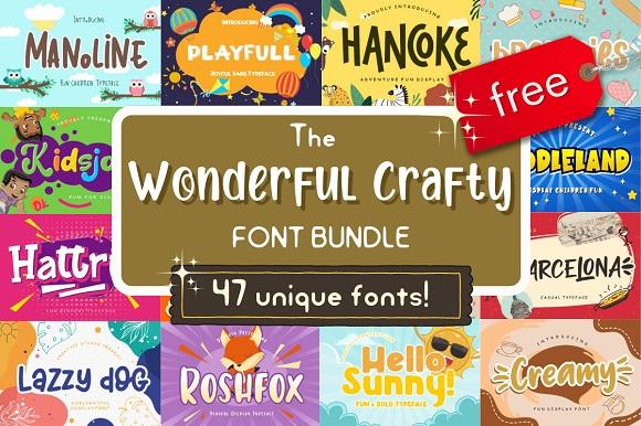 免费获取字体包 The Wonderful Crafty Font Bundle[Windows、macOS][$765→0]