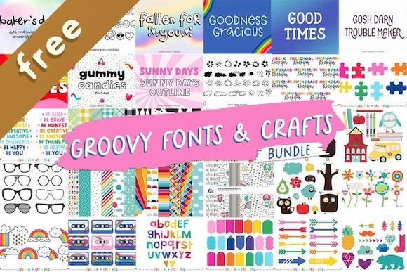 免费获取字体包 Groovy Fonts & Crafts Bundle[Windows、macOS][$207→0]