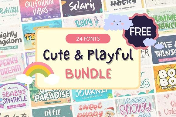 免费获取字体包 Cute & Playful Font Bundle[Windows、macOS][$264→0]