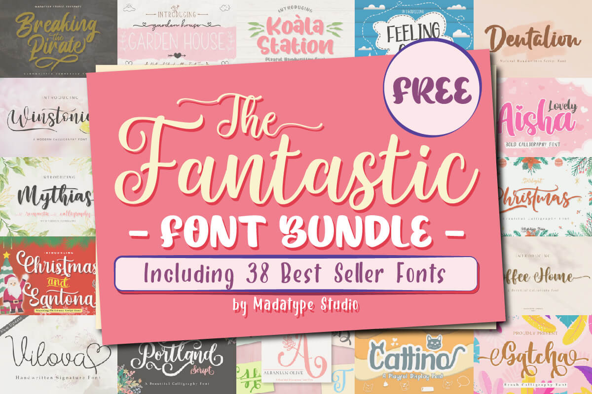 免费获取字体包 The Fantastic Font Bundle[Windows、macOS][$499→0]