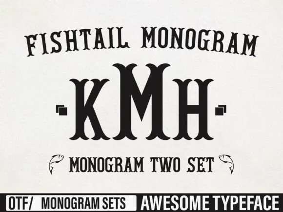 限时免费获取字体 Fishtail Monogram[Windows、macOS][$19→0]
