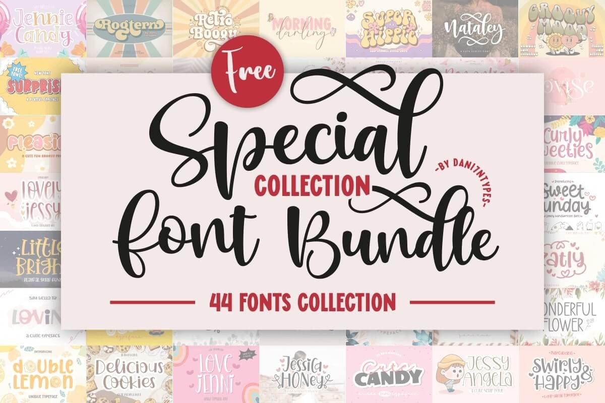 免费获取字体包 Special Collection Font Bundle[Windows、macOS][$590→0]