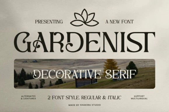限时免费获取字体 Gardenist[Windows、macOS][$17→0]